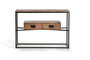 GINER Y COLOMER Console de style industriel en bois de manguier et métal